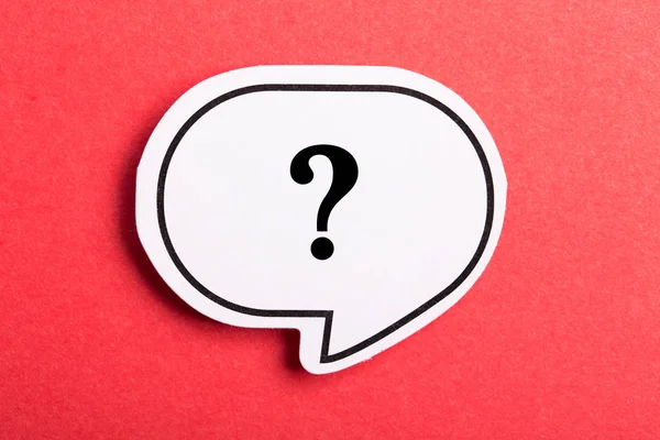 Question Mark Speech Bubble Isolated — Stock Photo, Image