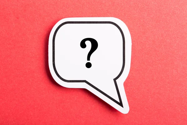 Question Mark Speech Bubble Isolated — Stock Photo, Image