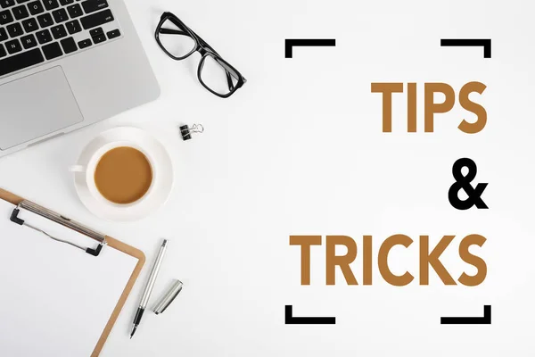Tipps und Tricks auf dem Desktop — Stockfoto