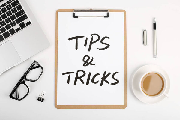 Tips And Tricks Concept On Desktop