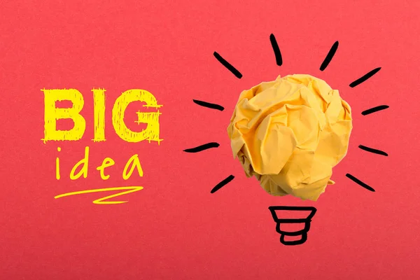 Concept Big Idea And Innovation With Paper Ball