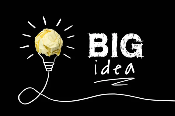 Concept Big Idea And Innovation With Paper Ball