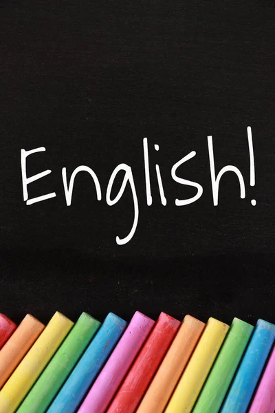 Anglický Text Konceptu Anglického Učení — Stock fotografie