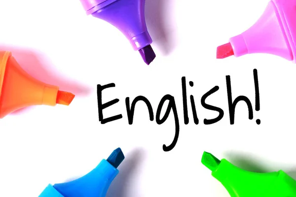 Texto Inglés Del Concepto Aprendizaje Inglés —  Fotos de Stock