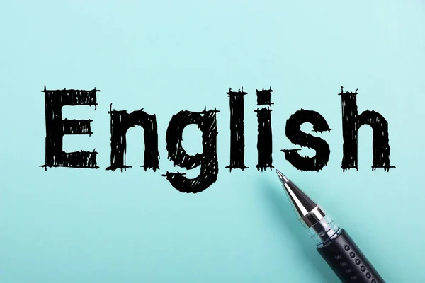 Англійський Текст Англійської Концепції Навчання — стокове фото