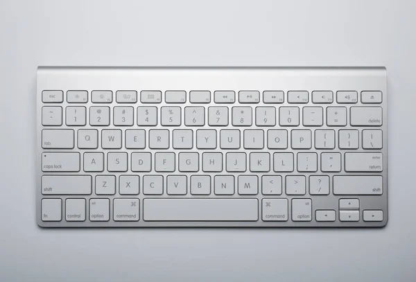 White keyboard isolated on white background.