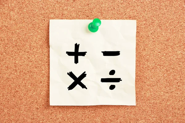 Concepto Educativo Con Símbolos Matemáticos Matemáticos —  Fotos de Stock