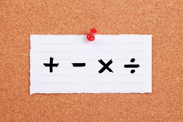 Konsep Pendidikan Dengan Simbol Matematika — Stok Foto
