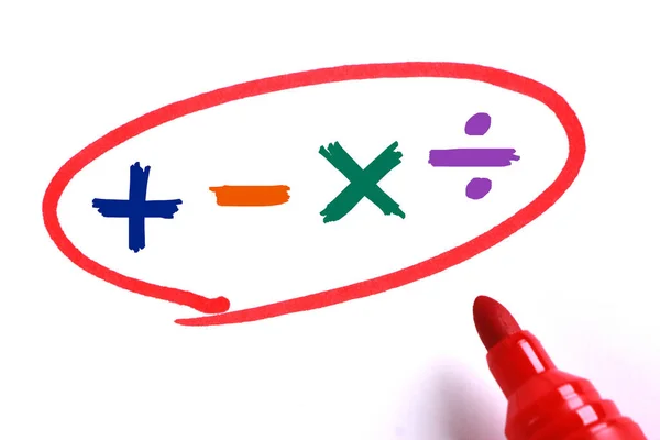 Education Concept Mathematical Math Symbols — Stock Photo, Image