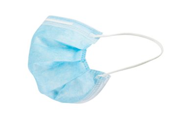 Doktor maskesi ve korona virüs koruması beyaz arka planda izole edildi.