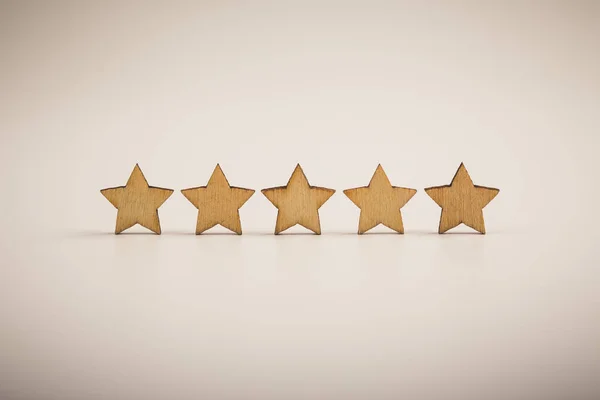 Five stars on the white background.
