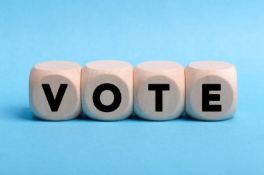 Oylama İş Konsepti Tahta Blokları.