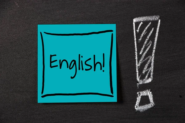 Engelska Learning Koncept Klibbigt Anteckningspapper — Stockfoto