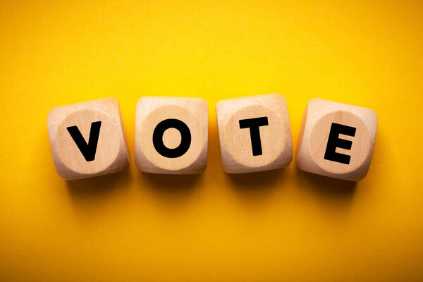 Голосование бизнес-концепции деревянные блоки
.