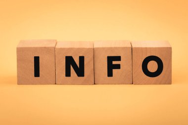 Kavram bilgisinin yazılı olduğu dört tahta blok.