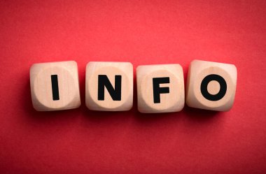 Kavram bilgisinin yazılı olduğu dört tahta blok.