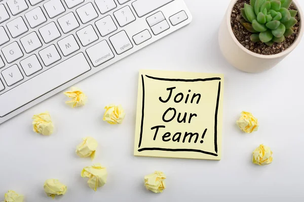 Join Our Team Concept Sticky Note Paper — Stock Photo, Image