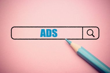 Ticari kullanım için reklam kavramı.