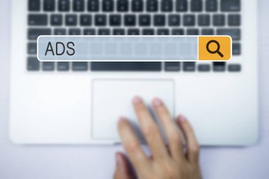 Ticari kullanım için reklam kavramı.