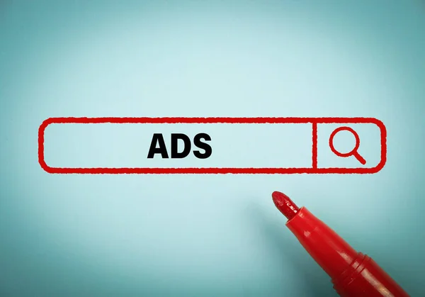 Concepto Ads Para Uso Comercial — Foto de Stock