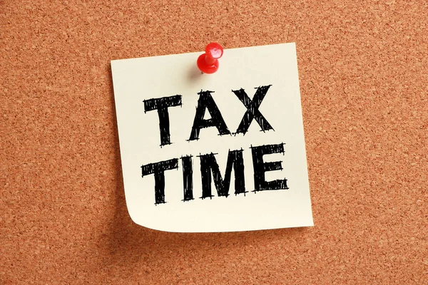 Concepto Tax Time Papel Adhesivo — Foto de Stock