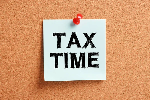 Concepto Tax Time Papel Adhesivo — Foto de Stock