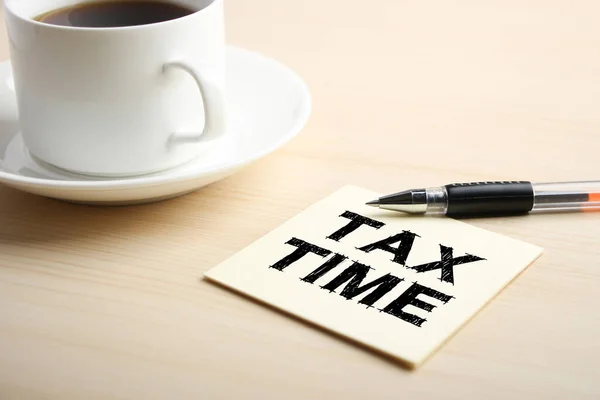 Concepto Tax Time Papel Adhesivo — Foto de Stock