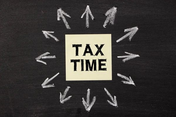 Concepto Tax Time Papel Adhesivo — Foto de Stock