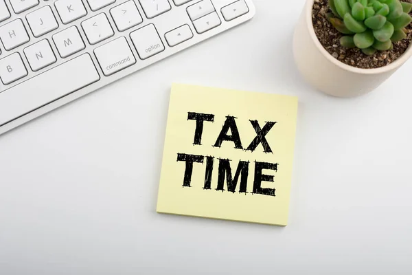 Concepto Tax Time Papel Adhesivo — Foto de Stock