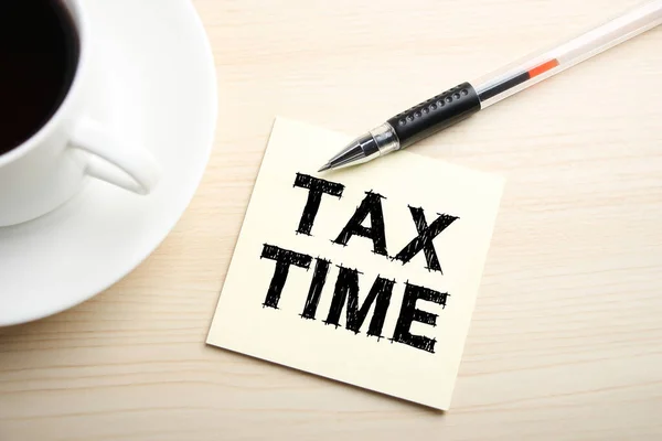 Concepto Tax Time Papel Adhesivo — Foto de Stock