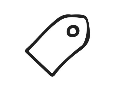 fiyat etiketi simgesi tasarım illüstrasyon, elle çizilmiş tarzı tasarım, Web ve uygulama için tasarlanmış