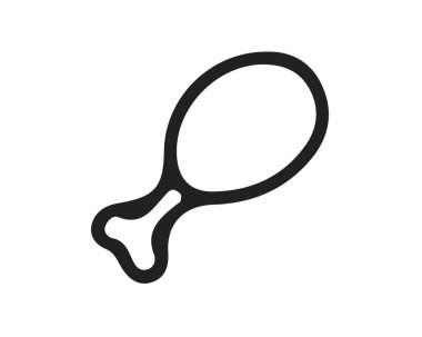 kızarmış tavuk simge tasarım tasarlamak, elle çizilmiş tarzı tasarım, Web ve uygulama için tasarlanmış