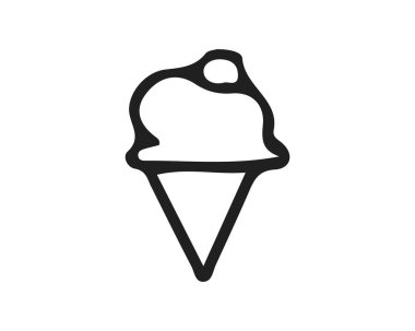 krem simge tasarlamak buz, çizilmiş tarzı tasarım, web ve uygulama için tasarlanmış el