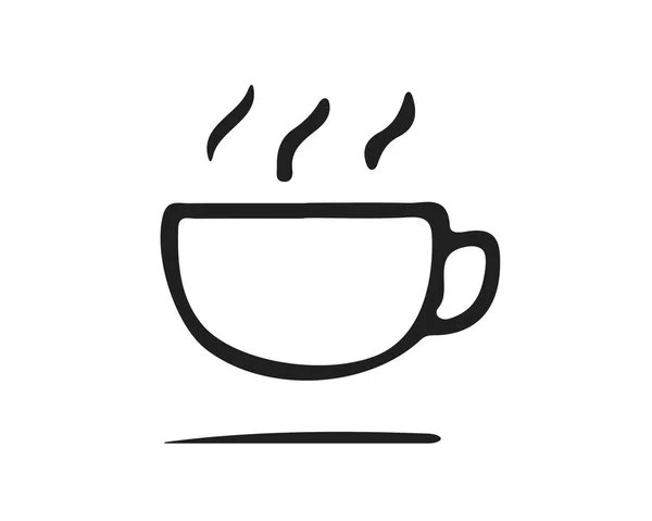 Kaffee Ikone Design Illustration Handgezeichnetes Stil Design Für Web Und — Stockvektor