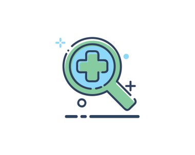 simge tasarlamak zoom, dolgulu stil tasarım, web ve uygulama için tasarlanmış hat