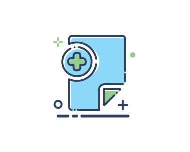 dosya simge tasarlamak eklemek, dolgulu stil tasarım, web ve uygulama için tasarlanmış hat