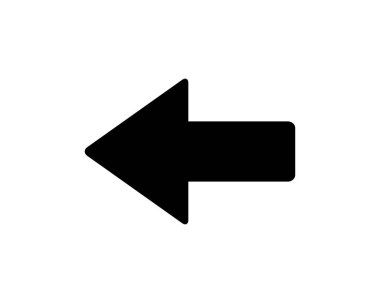 simge tasarlamak, glif tarzı tasarım, Web ve uygulama için tasarlanmış sol ok