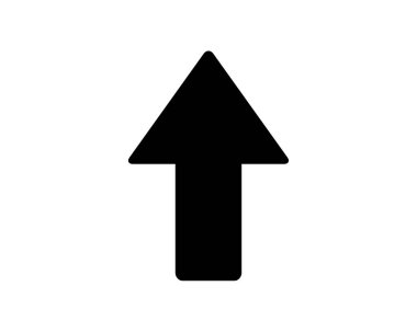 simge tasarlamak, glif tarzı tasarım, web ve uygulama için tasarlanmış yukarı ok