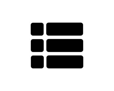 Web ve app için tasarlanmış liste düğme simge kümesi tasarlamak, glif tarzı tasarım, oynamak