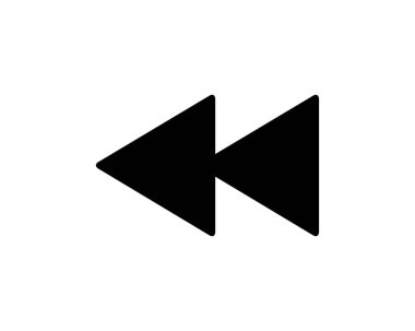 Web ve app için tasarlanmış geri sarma düğmesine simge kümesi tasarlamak, glif tarzı tasarım,