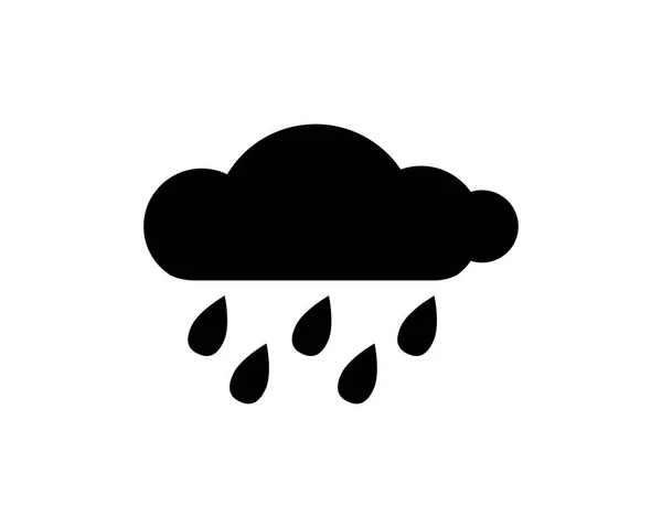 Regn Moln Ikon Design Illustration Glyph Stil Design Utformad För — Stock vektor