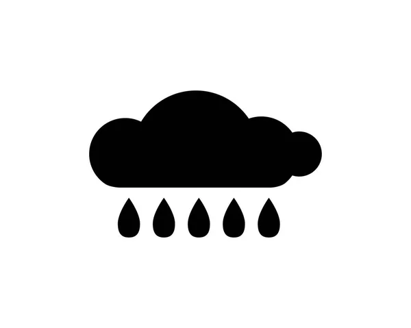 Ilustración Diseño Iconos Nube Lluvia Diseño Estilo Glifo Diseñado Para — Archivo Imágenes Vectoriales