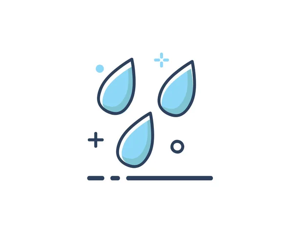 Tropfen Wasser Ikone Design Illustration Linie Gefüllt Stil Design Für — Stockvektor