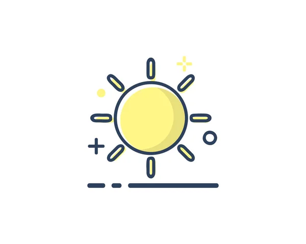 Ilustración Diseño Icono Sol Diseño Estilo Lleno Línea Diseñado Para — Archivo Imágenes Vectoriales