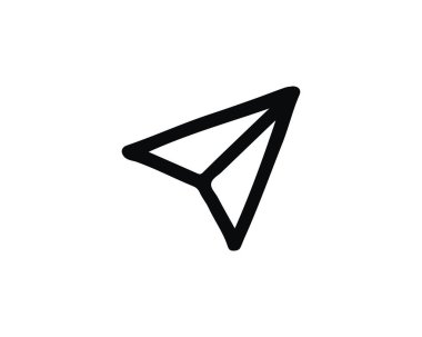 simge tasarlamak göndermek, çizilmiş tarzı tasarım, web ve uygulama için tasarlanmış el