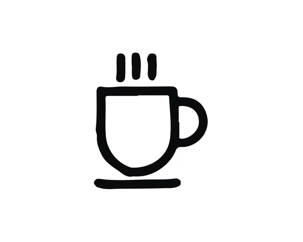Kaffee Ikone Design Illustration Handgezeichnetes Stil Design Für Web Und — Stockvektor