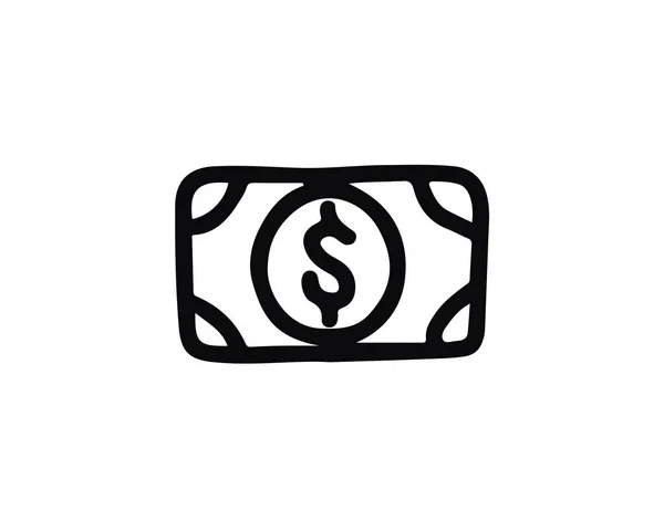 Money Icon Design Illustration Hand Drawn Style Design Designed Web — Stock Vector