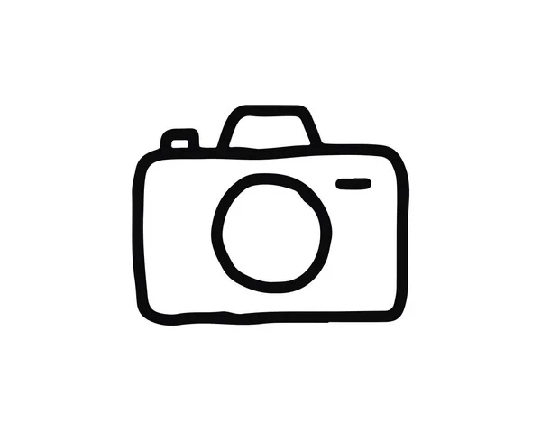Иконка Камеры Дизайн Иллюстрации Ручной Дизайн Стиля Предназначенный Веб Приложения — стоковый вектор