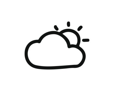 web ve app için tasarlanmış tasarlamak, Weather simge el çekilmiş