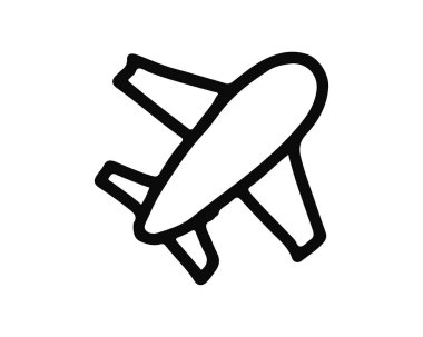 web ve app için tasarlanmış tasarlamak, uçak simgesi el çekilmiş